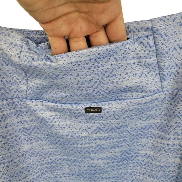 MPG Activewear Skirt M Baby Blue Print Stretch High Low Aline Pockets Athletic - Picture 6 of 10